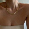 ALRNBY Gold Snake Chain Necklace: Women's Chunky Statement Choker Affection
