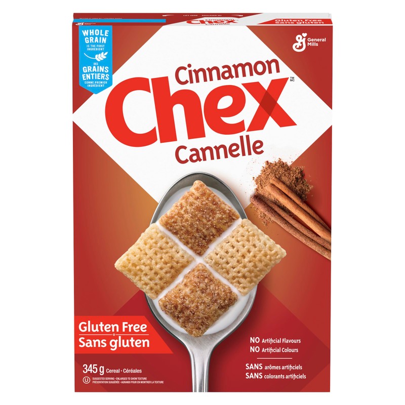 Chex Gluten Free Cinnamon Cereal, 345g/12.1oz, (Imported from Canada)