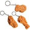 tenghong2021 Imitation Food Keychain Fried Chicken Leg Nuggets Wing Creative