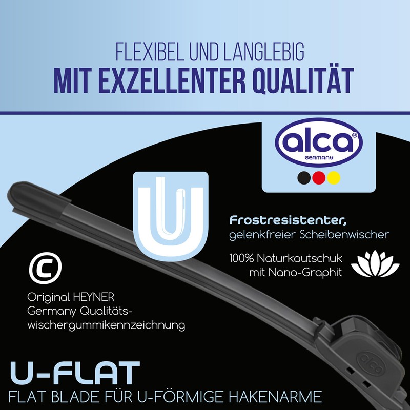alca® Windscreen Wiper Set with Rear Windscreen Wiper Suitable for