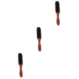 Beavorty 3 Pcs Professional Men's Bristles Beard Brush Portable Design for Grooming