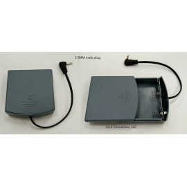 Lock Connection External Power Supply with 3.5 end connector. Amsec 0635245 Override Battery Box