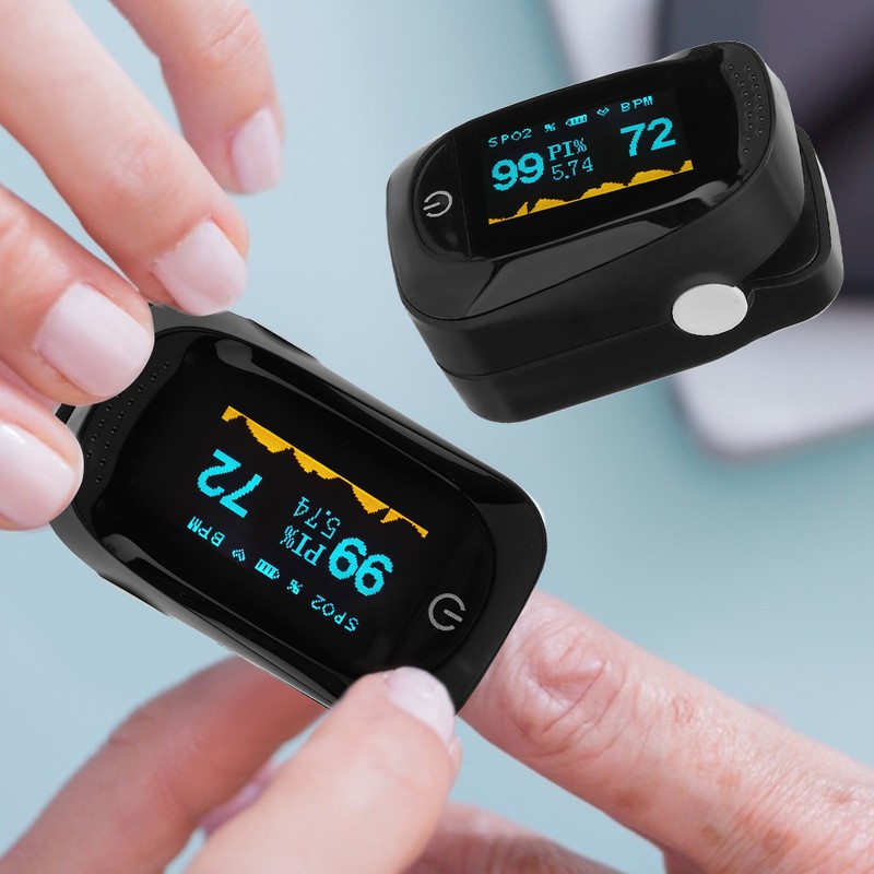 Fingertip Pulse Oximeter Blood Oxygen Saturation Pulse Rate Monitor Detector