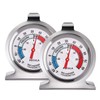 2 Pack Refrigerator Thermometer, 30-30°C/20-80°F, Classic Fridge Thermometer Large Dial