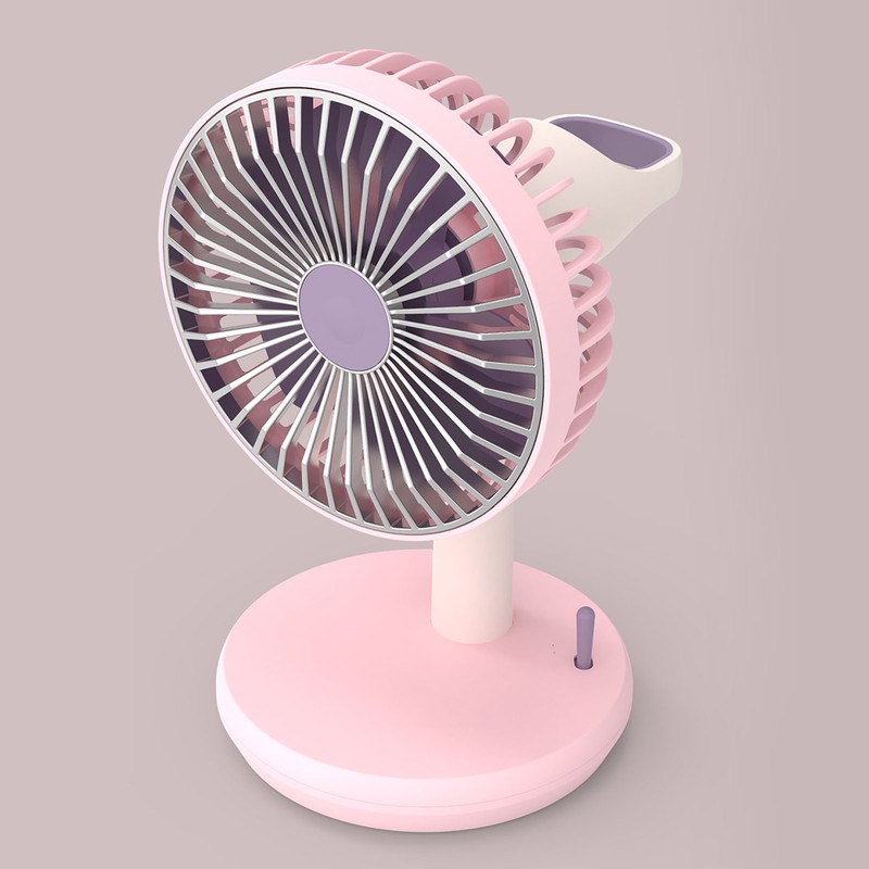 Desk Fan 3 Speed USB Charging Simple 1200mAh Quiet Portable