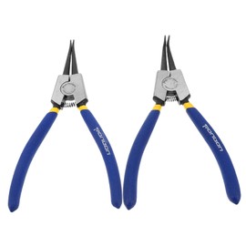 Tofficu 2pcs Pliers Internal External Retaining Ring Tools with Bent Nose for Quick Installation Removal High for Mechanical Automotive Maintenance