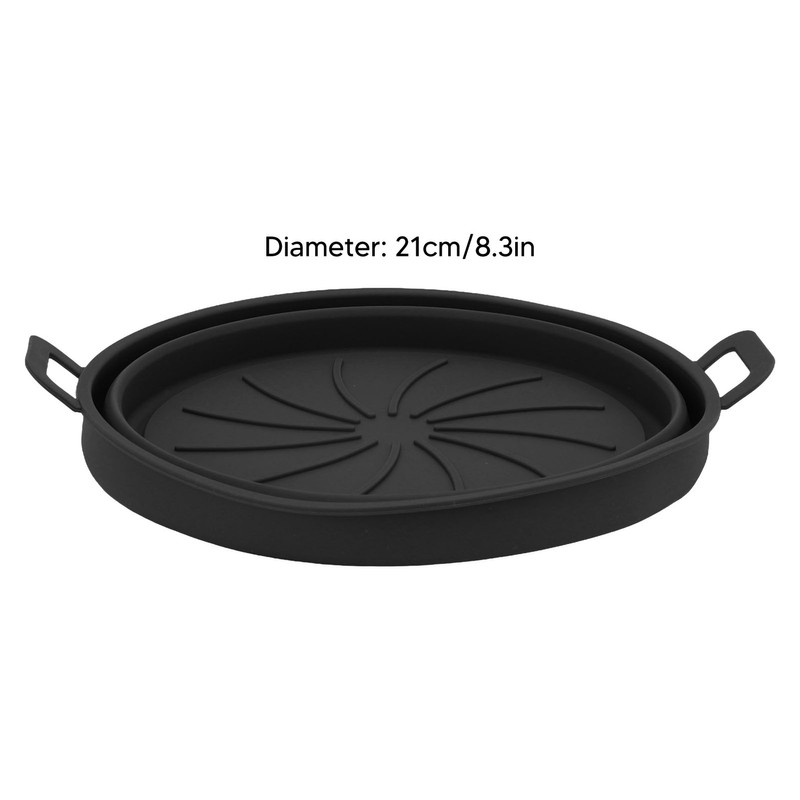 2PCS Fryer Silicone Liners Round 21cm Diameter with Handle Fryer