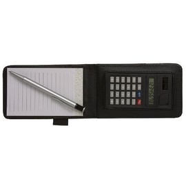 Tiger police style pocket notebook with pen and calculator