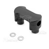 RI Black 2" Riser 1" Handlebar Clamp For Harley Softail