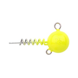 Spro spiral head - screw head for rubber fish, jig head for rubber bait, spiral head for rubber pads and jigs, spiral for shads, weight: 7 g, colour: UV yellow