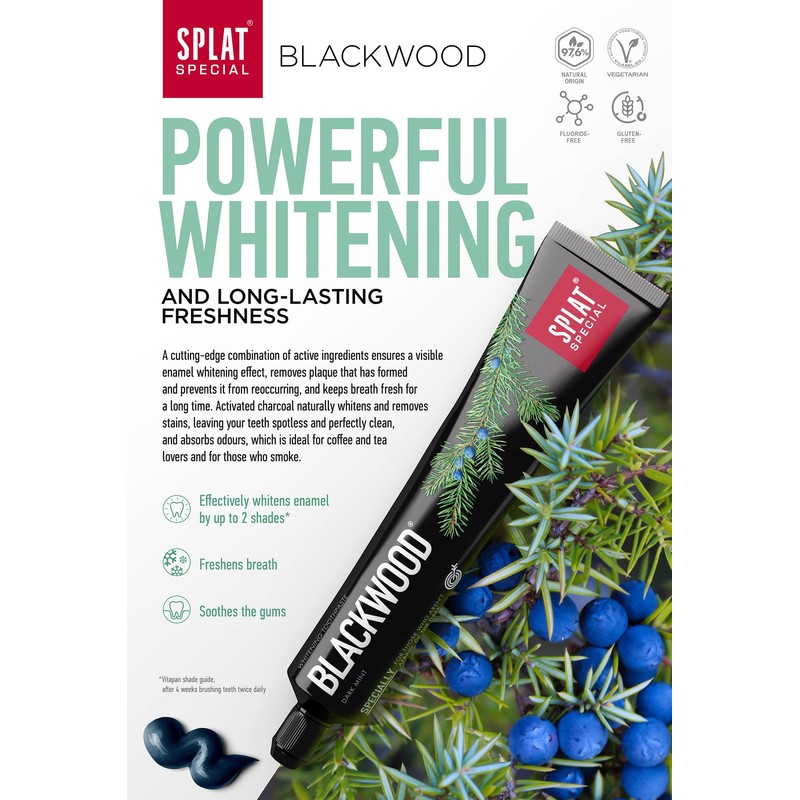 Splat Blackwood Whitening Toothpaste, Pack of 1 (1 x 75
