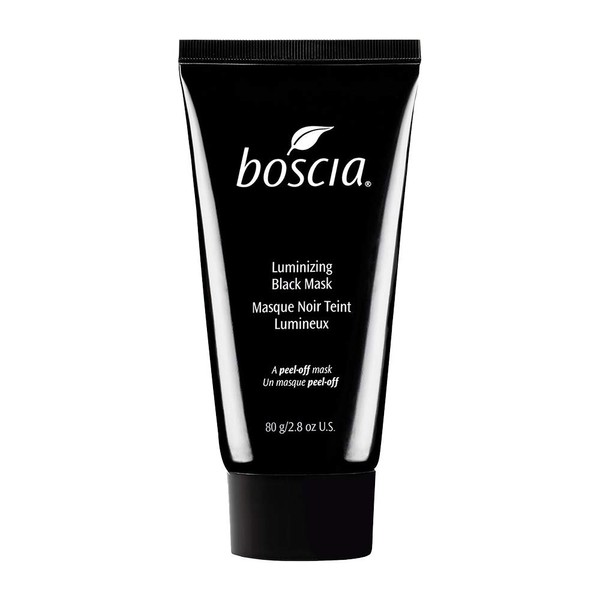 boscia Luminizing Charcoal Mask - Vegan Peel off Face Mask, Cruelty-Free Skincare. Activated Charcoal Blackhead Remover, Vitamin C Pore Cleaner, 80g