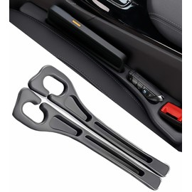 Car Seat Gap Filler 2 Pack, Dual-Slot Gap Plug No-Drop Guard with Storage