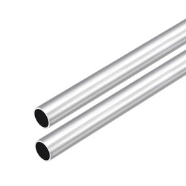 DMiotech 2Pack (16mm OD x 14mm ID) 6063 Aluminum Round Tube 300mm Length Industry Metal Tubing for Machinery Frame Construction DIY Projects