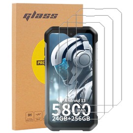 HuiYouMY Tempered Glass for Unihertz 8849 Tank Mini 1, Pure Glass Protection Film, No Air Bubbles, Scratch-Resistant, Anti-Fingerprint [4.30 Inches, 9H Hardness, 0.3 mm Thickness, 3 Pack]