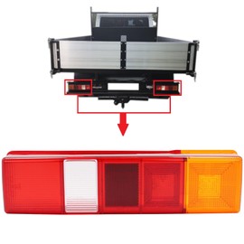 BIAREN Rear Tail Light Lamp Lens Right or Left For Ford Transit Mk5 Mk6 Mk7 Tipper Pick-Up Chassis Cab (1985-2014) 4388140 YC1513K464AA YC1513K464AB