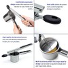 MOTYYA Stainless Steel Potato Ricer Heavy Duty Potatoes Masher With