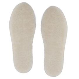 riemot Lambswool Insoles Men Women Lambskin Insoles Warm Lambskin Insoles Wool Winter Shoe Insoles Natural Heat Insoles Breathable Replacement Fluffy Soft Soles, beige