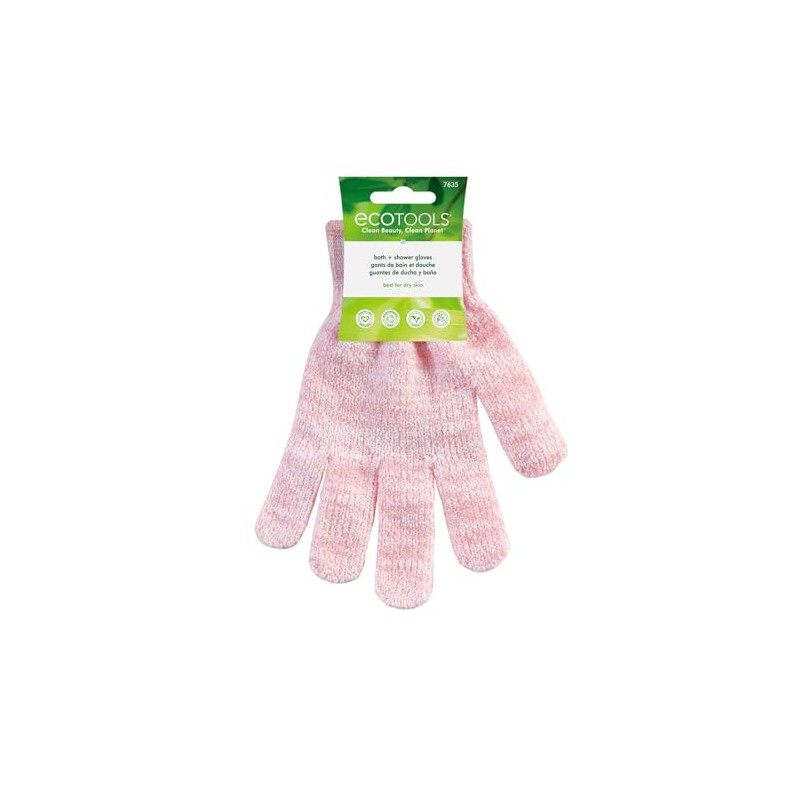 Ecotools Exfoliating Gloves, Rosa