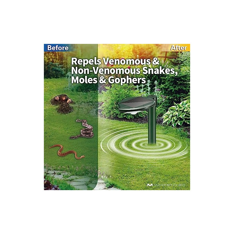 Snake Repellent Solar Powered Ultrasonic Outdoor – Oversized Mole Gopher
