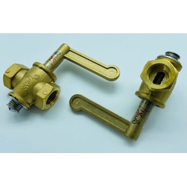 iPro Kitchenware Chinese Wok Range Burner Gas Valve Replacement *(Brass *3/8" NPT Inlet & Outlet) *(2 Qty of Package)