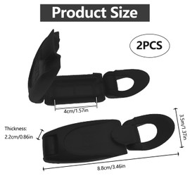 2 Pcs Car Seat Belt Clip, Vehicle Seatbelt Adjuster, Car Seat Belt Clips Adjuster, Automobile Shoulder Neck Strap Lock Clips, Seat Belt Holder Lock, Universal Seatbelt Clip, for Adults, Kids