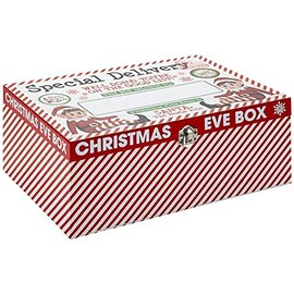 Large Wooden Christmas Eve Box Gift Xmas Boxes With Write On Panel & Flip Lid
