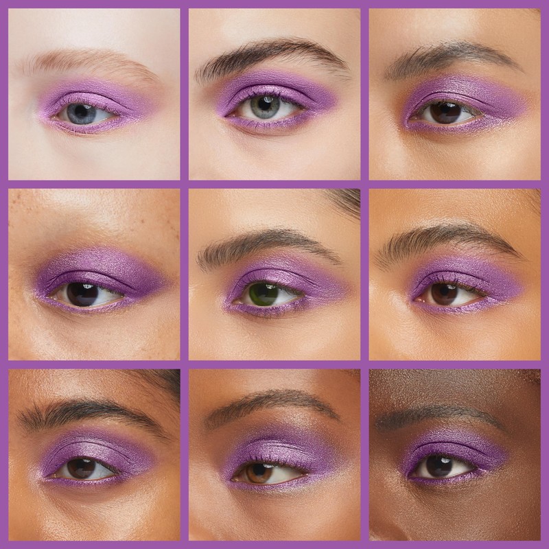LGSZGDCN Purple Eyeshadow stick and Sponge Makeup Brush, Smooth Cream