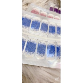 ManiCURE Nail Polish Dripping in Blue Glitter ManiCURE  Real Nail Polish Strips