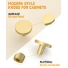 Amerdeco 10 Pack 1.3" (32mm) Brushed Gold Cabinet Knobs Modern