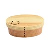 Karyu Magewappa Lunch Box Design-Smile L S21-32-13s Natural Approx. 7.9
