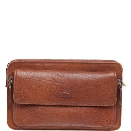 Mancini Leather Goods Vegetable Tanned Top Grain Buffalo Leather Bag (Cognac)