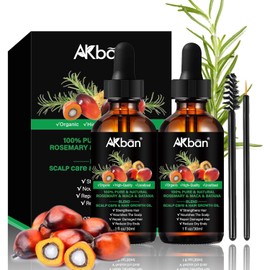 AKBAN Aceite De Batana Para El Crecimiento Del Cabello, Con Aceite De Romero Aceite De Maca Argan Jojoba, Promueve El Espesor Del Cabello, Nutre El Cuero Cabelludo Y Cabello Para To