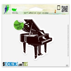 Piano Musical Instrument Band Car Sticker Indoor Outdoor 5" x 5"