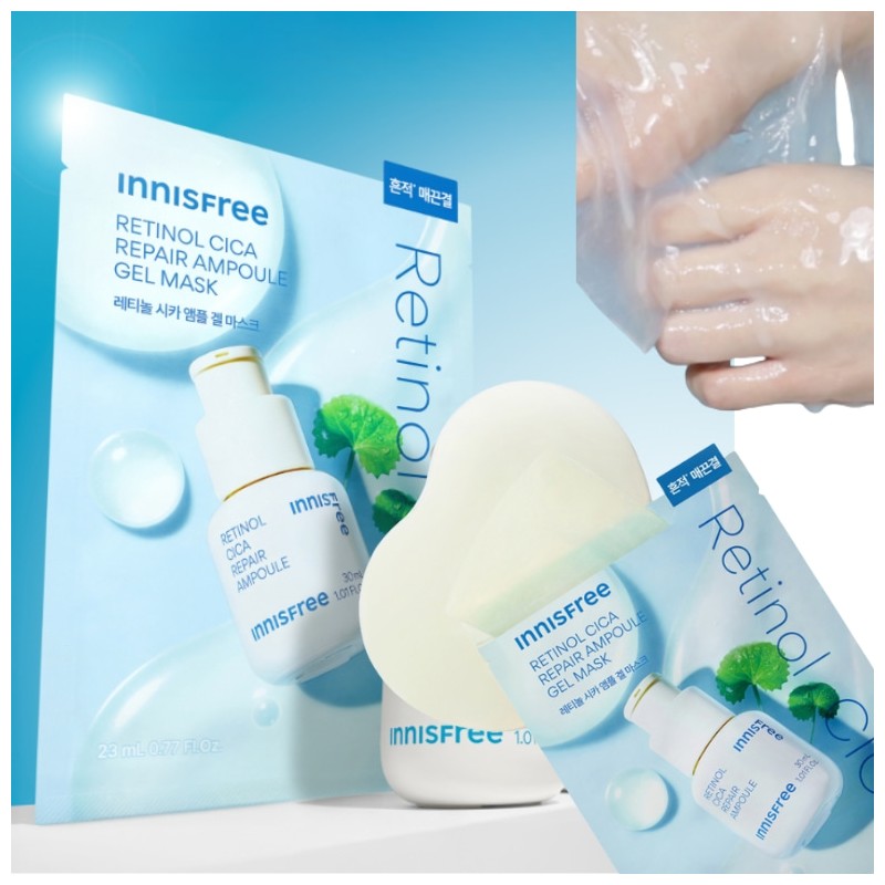 INNISFREE Gel Mask 23~25ml*5sheets [Vitamin C Greentea Enzyme/Retinol Cica/Retinol Greentea