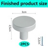 QZKJQDD 2 Pack Silver Cupboard Knobs, Single Hole Cupboard Handle,