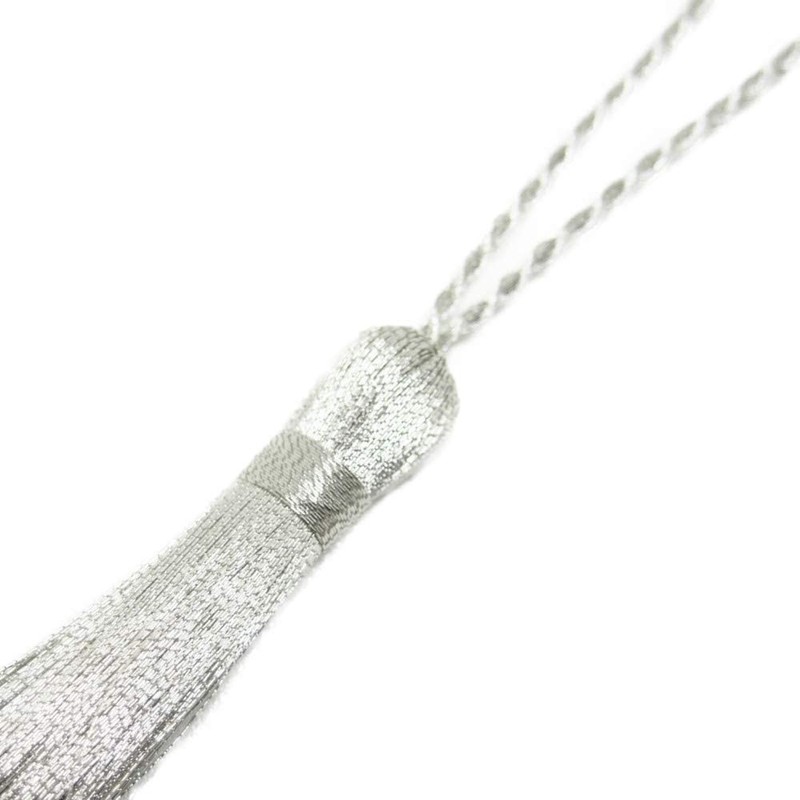 Machida Tetoron Yokomaki Tassel, Ornament, Accessory Tassel, Polyester Tassels (Silver)