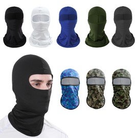 Bekecidi 8 Pack Balaclava Face Mask for Men, Sports Breathable Motorcycle Cycling Mask Full Face Cover Sun Protection Face Mask Bandana for Outdoor Cycling Skiing Multicolour