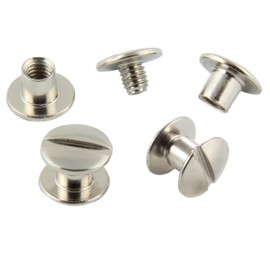 Binding Screws, Brass-Plated or Nickel-Plated Various Sizes, 20, 50, 100 or 1000 Pieces