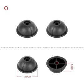 1Pair Replacement Plastic Stud Luggage Feet Pads Baggage Replacement Stud Foot Black Feet Pads for Luggage Bags Suitcase Stand Feet for All Suitcase Luggage and Travel Gear Travel Accessories