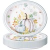 QIYANPAX 25 Pcs Fall Paper Plates Large 9" X 11"