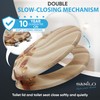 SANILO Wooden Toilet Seat with Soft Close [ROUND] - Decorative,