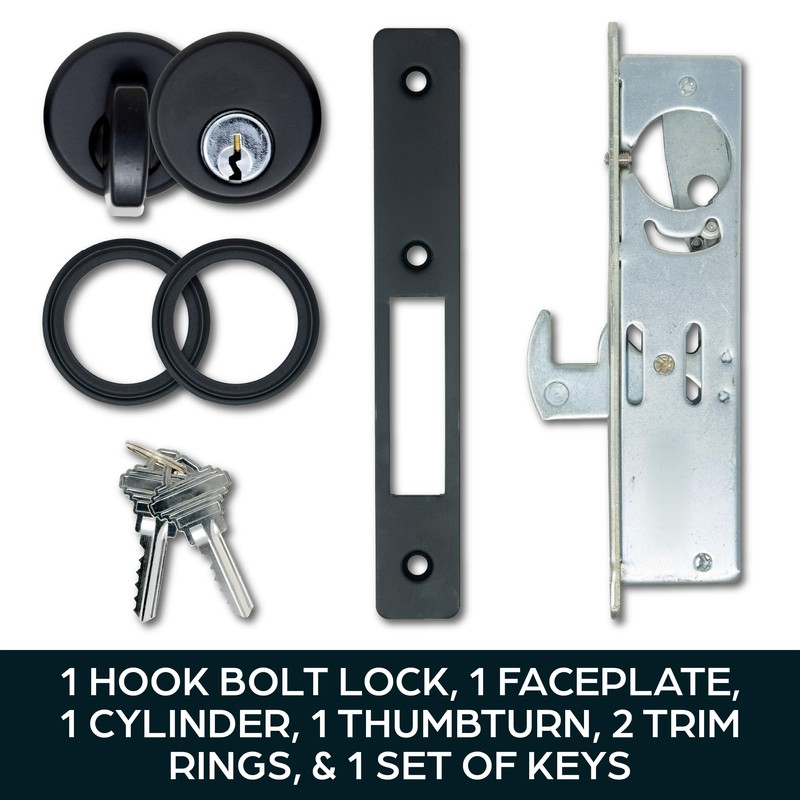 Summit DOORWARE Mortise Cylinder Hook Bolt with Keys | Adam