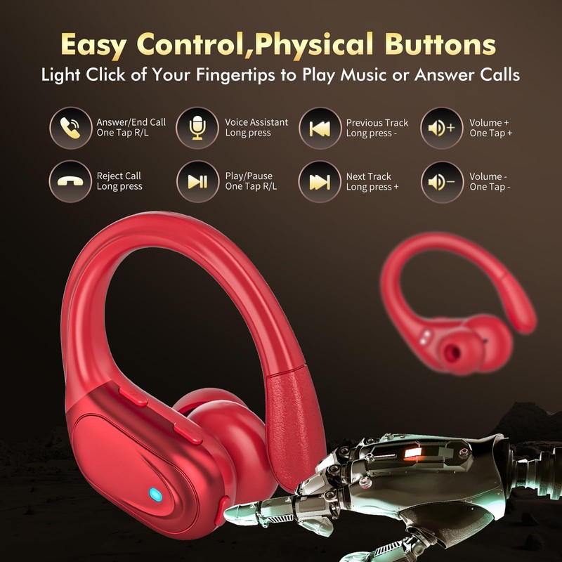 Bluetooth Wireless Earbuds, 2025 Latest Bluetooth Earphones, Bluetooth 5.3, ENC