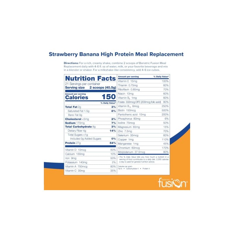 Bariatric Fusion Variaciones de repuesto para comidas