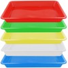 5pcs Reusable Trays Non-Slip Trays Multicolor Play Trays Art Activity