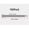 Oksdown 100 Pack 20 inch Reusable Zip Ties White Heavy