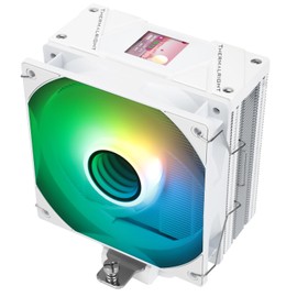 Thermalright Assassin Spirit 120 Vision ARGB White CPU Cooler, Computer Heatsink Cooler 4 Heat Pipes,PC Display Screen CPU Cooling with 1.54in,240*240 Resolving Power,for AM4/AM5 and LGA1700/1851/115X