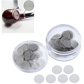 Cheeroyal 150Pcs Stainless Steel Smoking Screens Pipe Screen Filters 9.5/12.7/15/15.8/19/20mm with Storage Box (19mm)