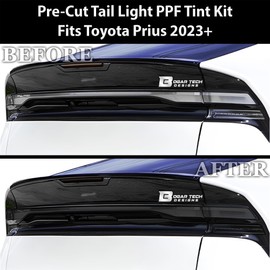 BOGAR TECH DESIGNS Full Headlight Taillight Tint Kit Compatible with Toyota Prius 2023-2025, Dark Smoke